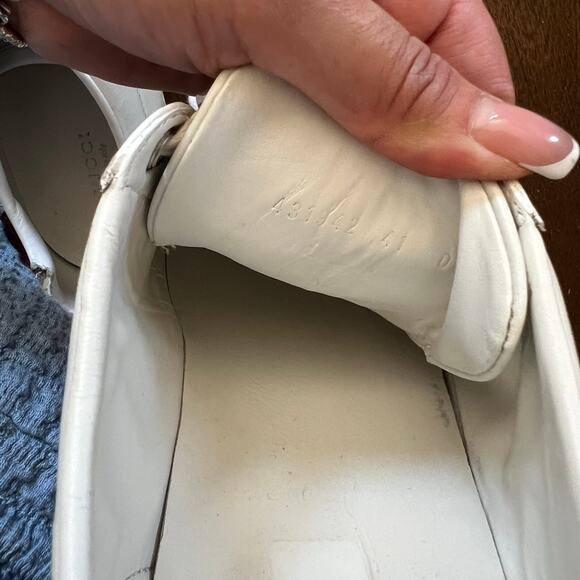 Gucci Ace Bumble Bee White Sneaker Size EU 41 - Picture 4 of 7